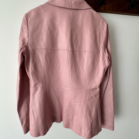 DANIER Pink Leather Blazer - Picture 4 of 8